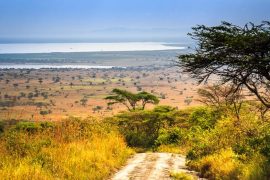 Lac Edward dans le Parc Queen Elizabeth, Ouganda