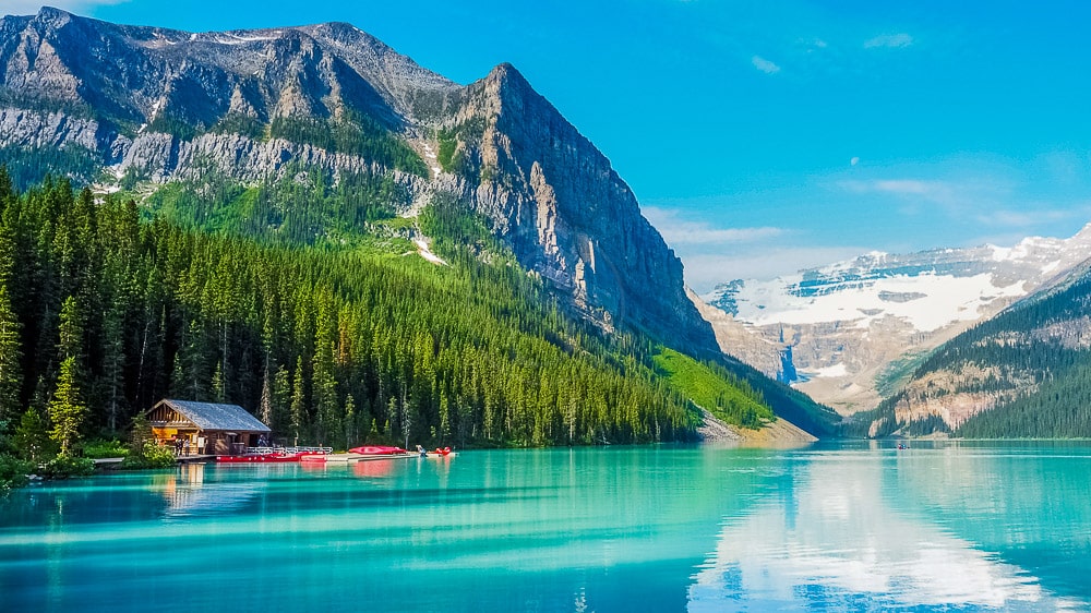 Lac Louise dans l'Alberta, Canada