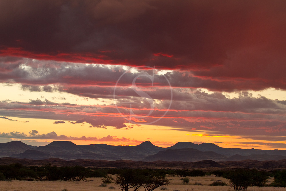 Stormy sky at Doro Nawas, Namibia