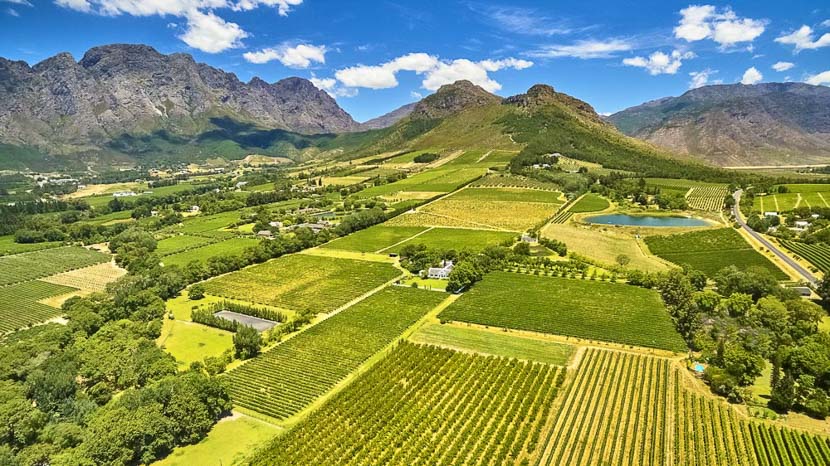 Région de Franschhoek, Afrique du sud © Shutterstock